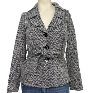 Susan Bristol button up collard belt jacket